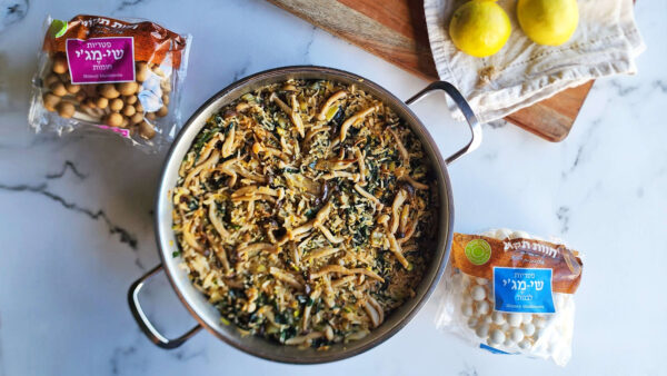 אורז עם פטריות