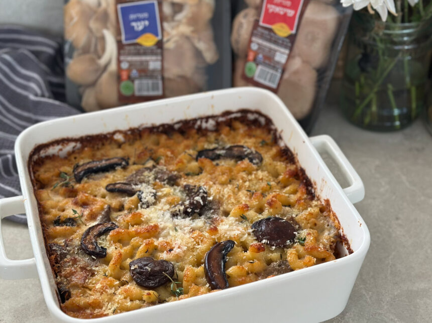 מק אנד צ’יז עם פטריות אקזוטיות