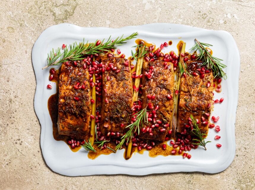 סלמון ברוטב רימונים